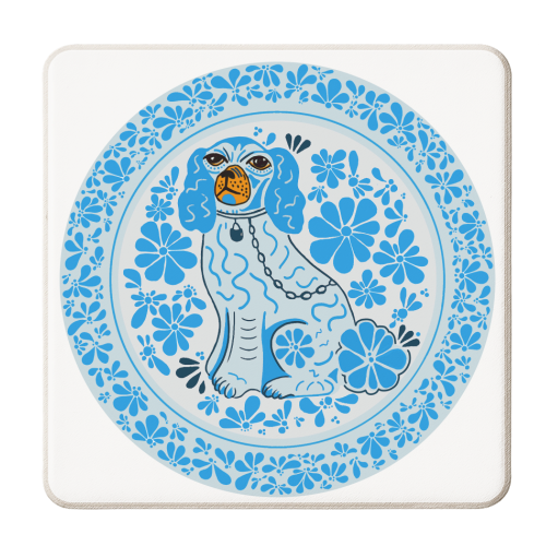China Dog Plate Right - personalised beer coaster by Hannah Carvell