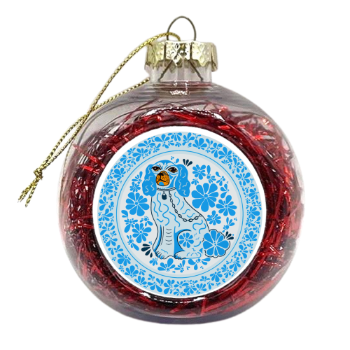 China Dog Plate Right - xmas bauble by Hannah Carvell
