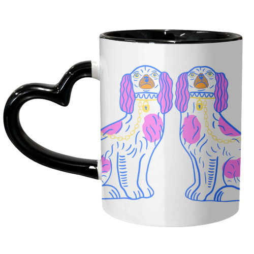China Dogs Illustration - unique mug by Adam Regester