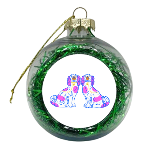 China Dogs Illustration - xmas bauble by Adam Regester