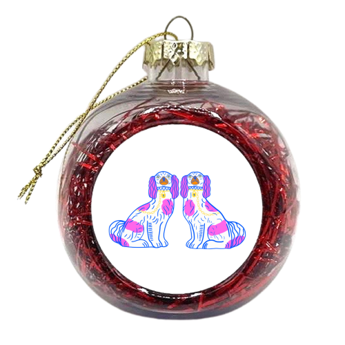 China Dogs Illustration - xmas bauble by Adam Regester