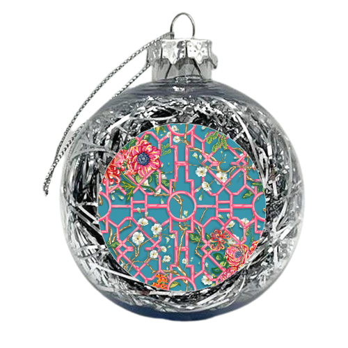 Chinoiserie Brights - xmas bauble by Draper & Harlow