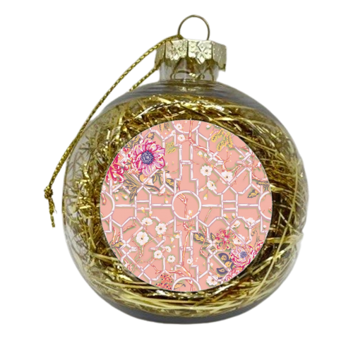 Chinoiserie Pastels - xmas bauble by Draper & Harlow