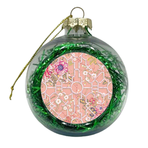 Chinoiserie Pastels - xmas bauble by Draper & Harlow