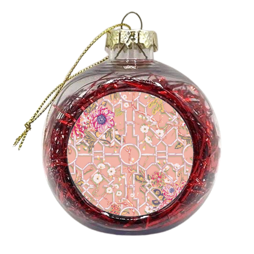Chinoiserie Pastels - xmas bauble by Draper & Harlow