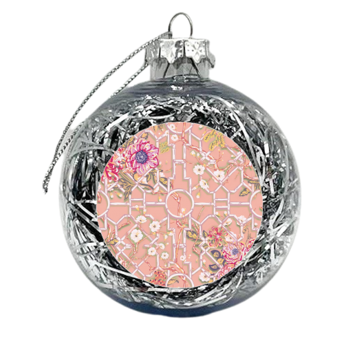 Chinoiserie Pastels - xmas bauble by Draper & Harlow
