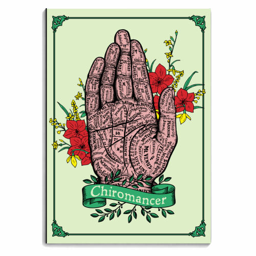 Chiromancer / Palm Reader Fortune Teller - personalised A4, A5, A6 notebook by InspiredImages