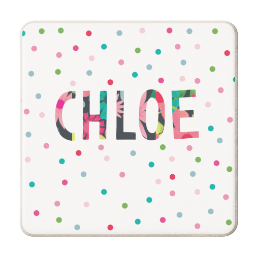 Chloe - personalised beer coaster by The Boy and the Bear