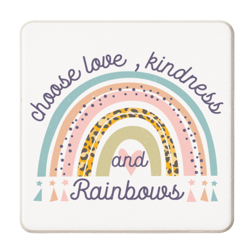 choose love and kindness - personalised beer coaster by haris kavalla