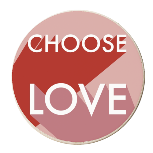 Choose Love Print - personalised beer coaster by The Girl Next Draw