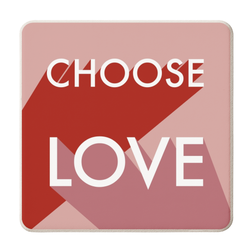 Choose Love Print - personalised beer coaster by The Girl Next Draw