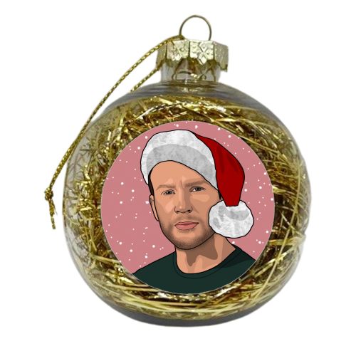 Chris evans CHRISmas - xmas bauble by The Girl Next Draw