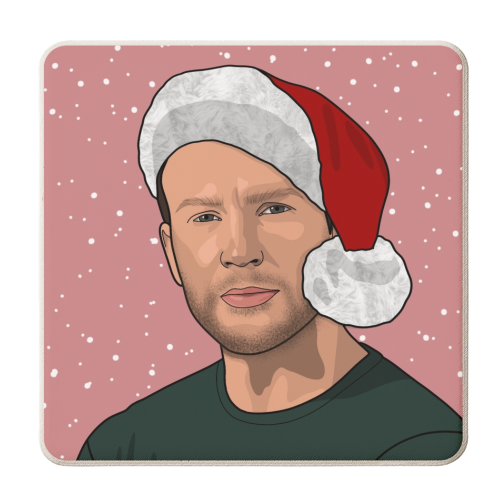 Chris evans CHRISmas - personalised beer coaster by The Girl Next Draw