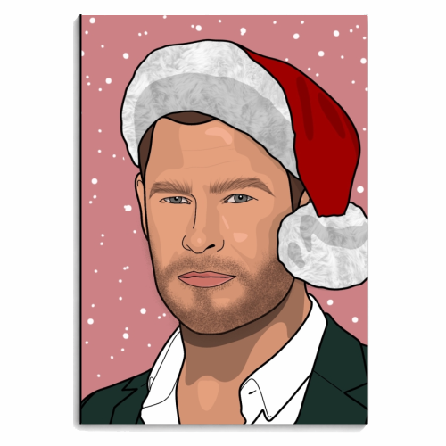 Chris Hemsworth CHRISmas print - personalised A4, A5, A6 notebook by The Girl Next Draw