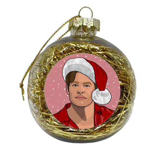 Chris pine CHRISmas print - xmas bauble by The Girl Next Draw