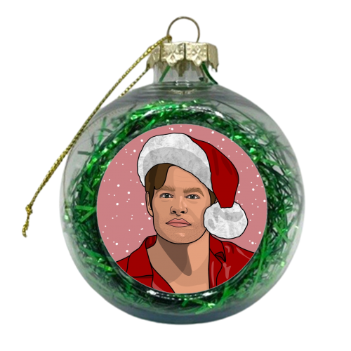 Chris pine CHRISmas print - xmas bauble by The Girl Next Draw