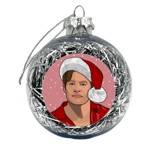 Chris pine CHRISmas print - xmas bauble by The Girl Next Draw