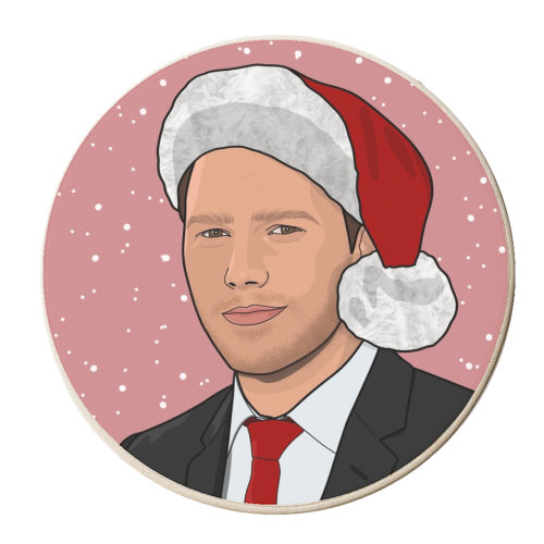 Chris Pratt star lord CHRISmas print - personalised beer coaster by The Girl Next Draw