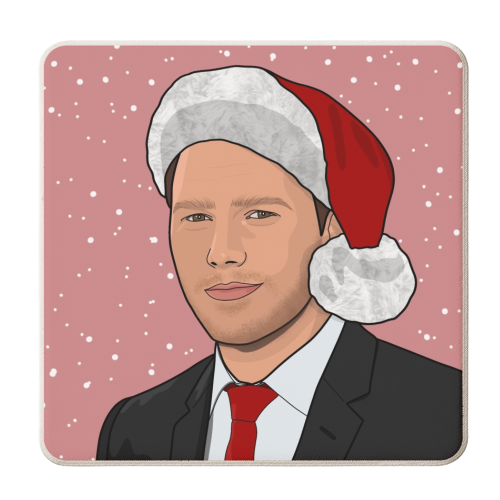 Chris Pratt star lord CHRISmas print - personalised beer coaster by The Girl Next Draw