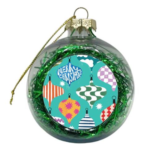 Christmas Baubles Bold Design - xmas bauble by AbiGoLucky