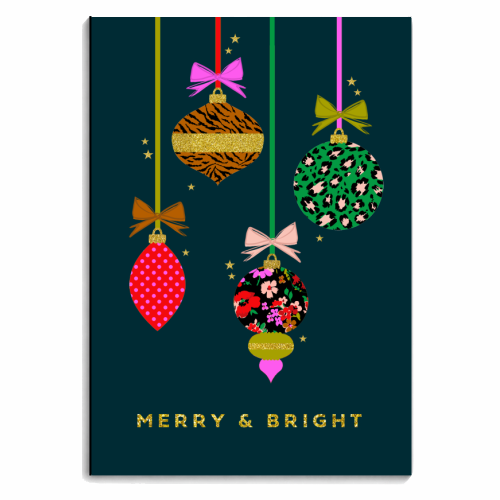 CHRISTMAS BAUBLES - personalised A4, A5, A6 notebook by PEARL & CLOVER