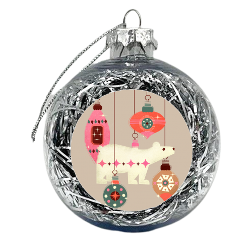 Christmas Baubles With A Polar Bear - xmas bauble by Ania Wieclaw