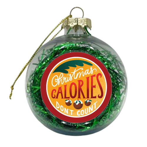 Christmas Calories Funny Xmas Festive Food Giftware - xmas bauble by AbiGoLucky