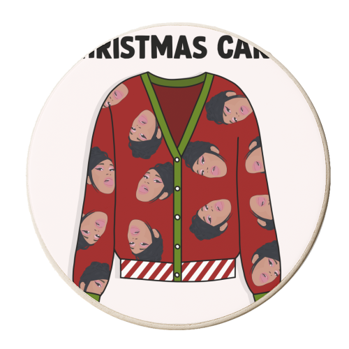 Christmas Cardi - personalised beer coaster by Pink and Pip