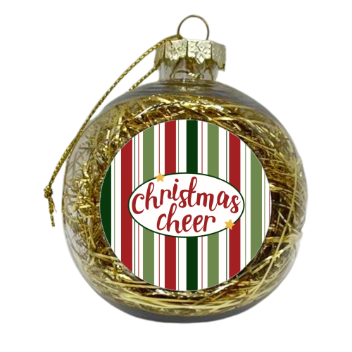 Christmas cheer pattern - xmas bauble by The Girl Next Draw