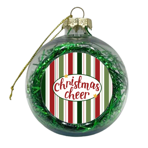 Christmas cheer pattern - xmas bauble by The Girl Next Draw