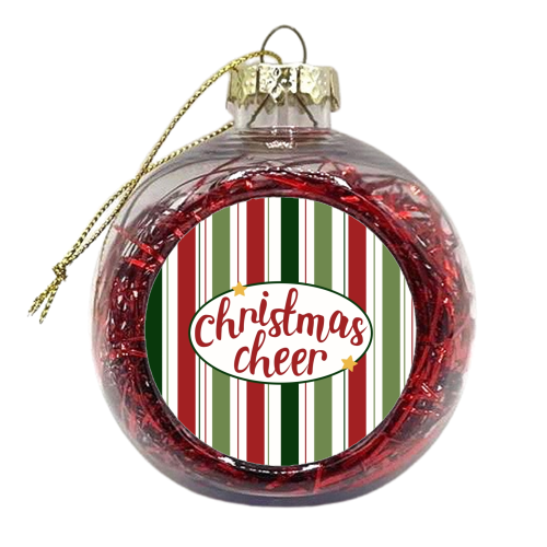Christmas cheer pattern - xmas bauble by The Girl Next Draw