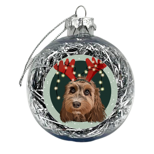 Christmas cockapoo print - xmas bauble by The Girl Next Draw