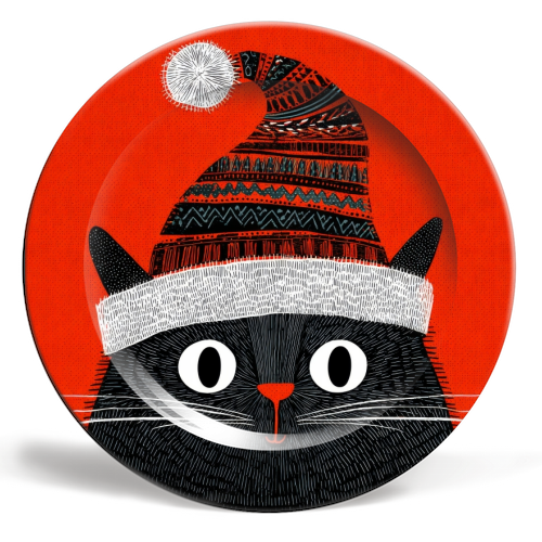 Christmas Cutie - ceramic dinner plate by DejaReve
