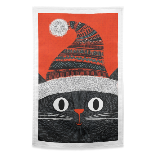Christmas Cutie - funny tea towel by DejaReve