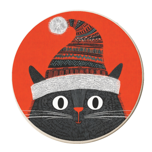 Christmas Cutie - personalised beer coaster by DejaReve