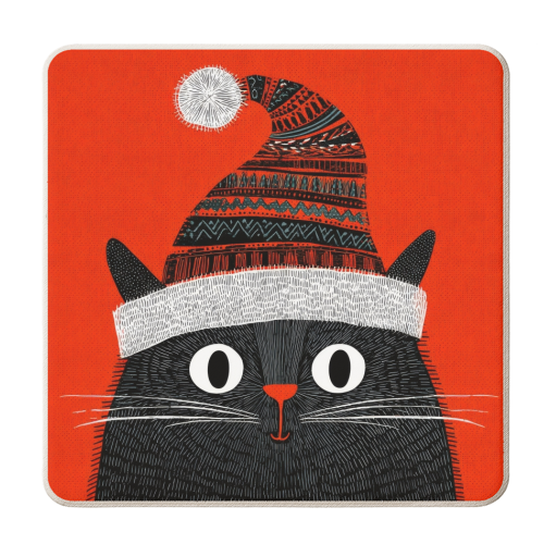 Christmas Cutie - personalised beer coaster by DejaReve