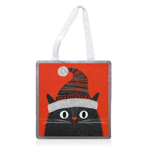 Christmas Cutie - printed canvas tote bag by DejaReve