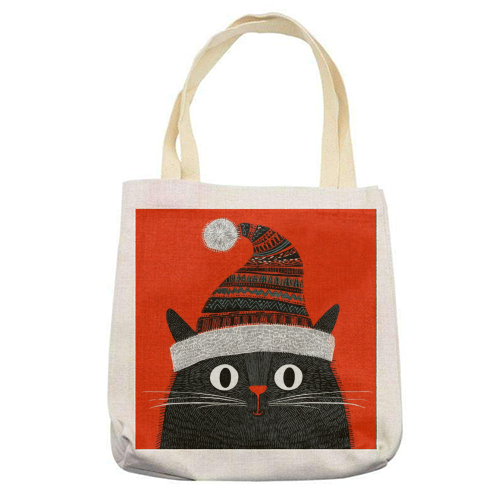 Christmas Cutie - printed canvas tote bag by DejaReve