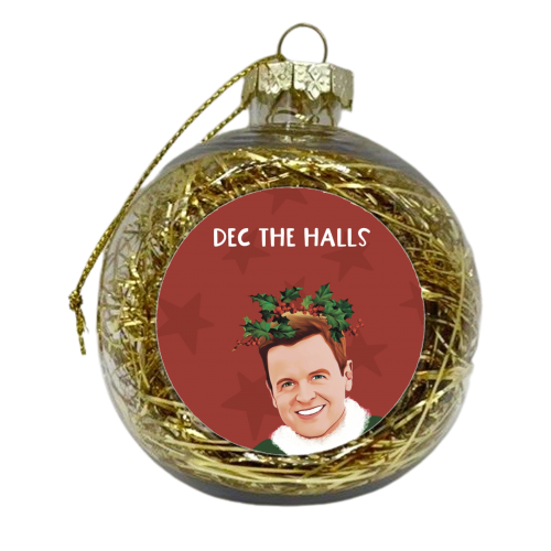 Christmas: Dec The Halls - xmas bauble by Giddy Kipper