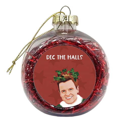 Christmas: Dec The Halls - xmas bauble by Giddy Kipper