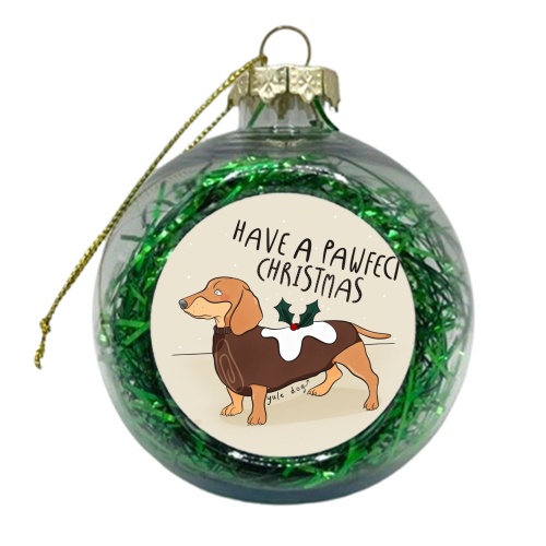 Christmas Dog - xmas bauble by Alice Palazon