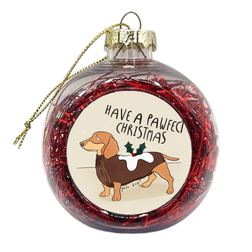 Christmas Dog - xmas bauble by Alice Palazon