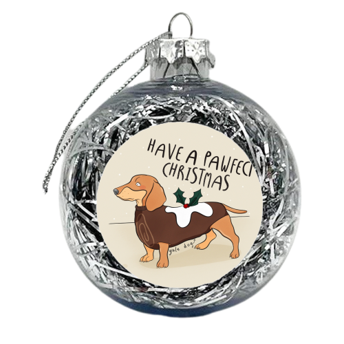 Christmas Dog - xmas bauble by Alice Palazon