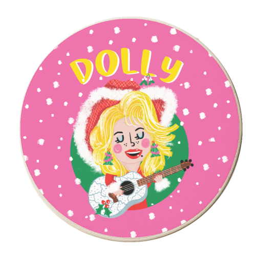 CHRISTMAS   DOLLY - personalised beer coaster by Nichola Cowdery