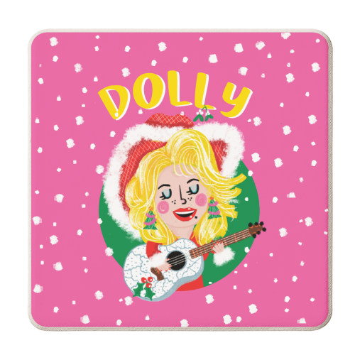 CHRISTMAS   DOLLY - personalised beer coaster by Nichola Cowdery