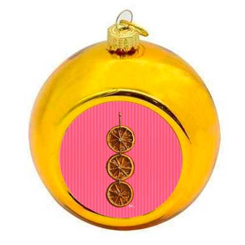 Christmas Dried Oranges - colourful christmas bauble by Beverley Rae