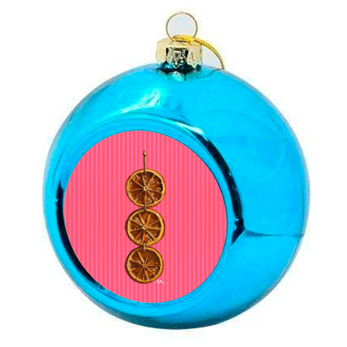 Christmas Dried Oranges - colourful christmas bauble by Beverley Rae