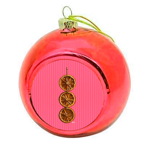 Christmas Dried Oranges - colourful christmas bauble by Beverley Rae