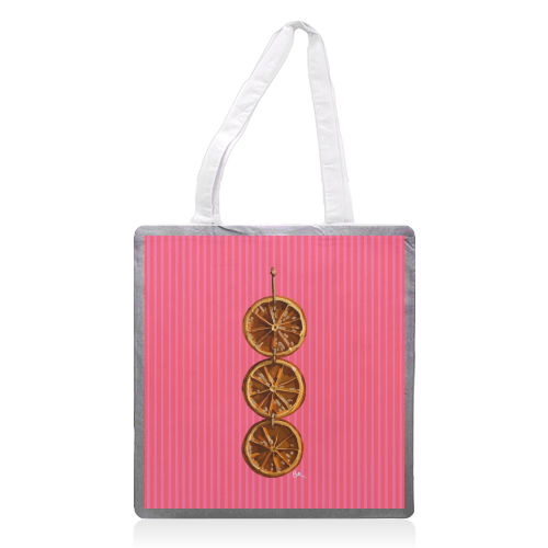 Christmas Dried Oranges - printed canvas tote bag by Beverley Rae