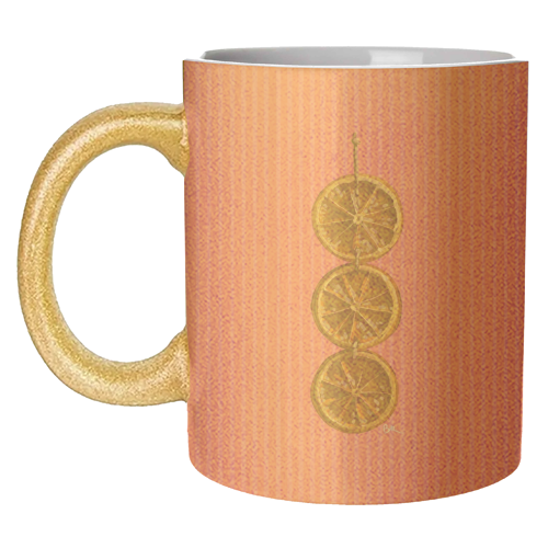 Christmas Dried Oranges - unique mug by Beverley Rae